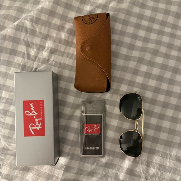 Ray-Ban gold aviator sunglasses 0RB3648 main image 8